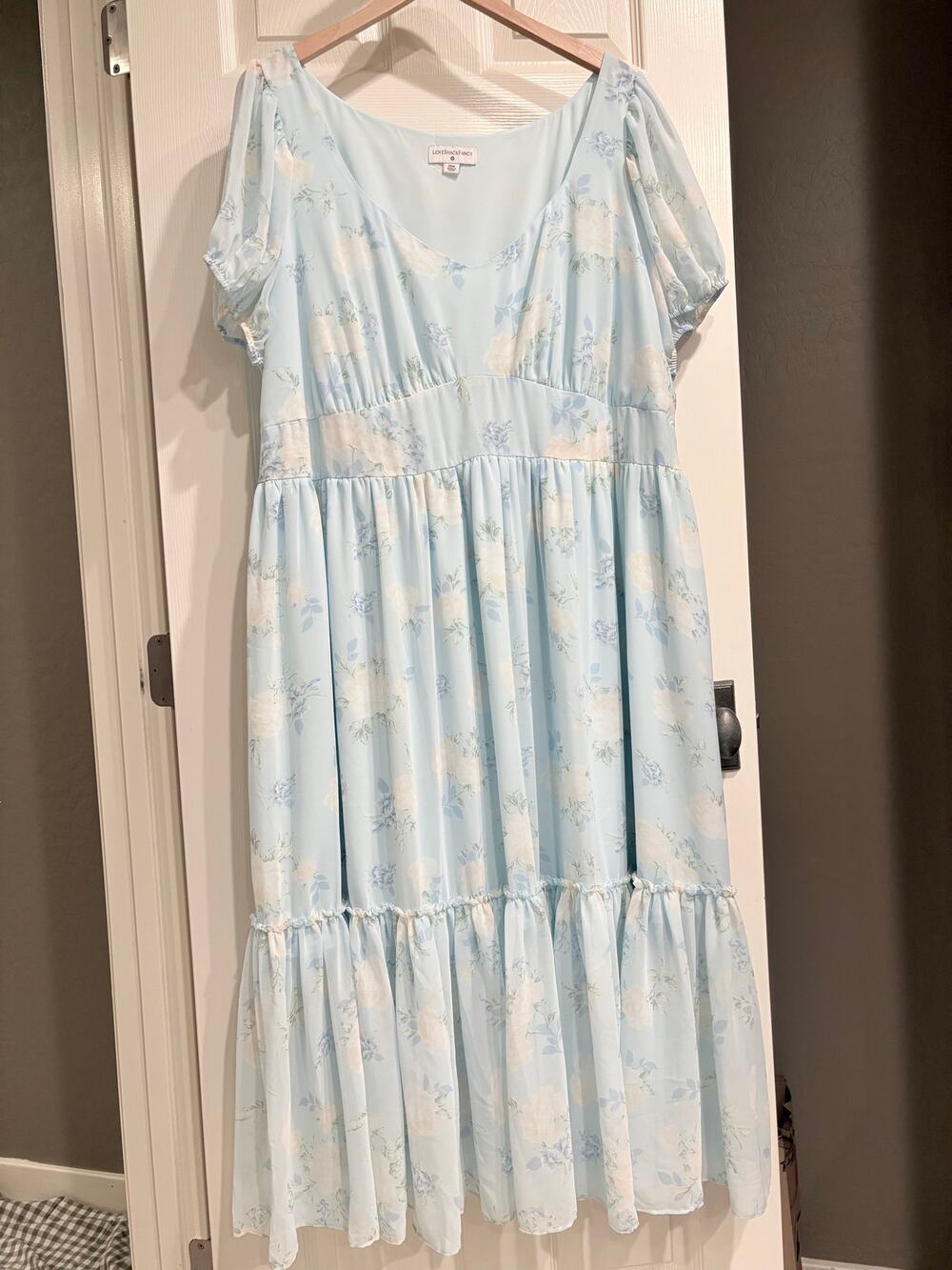 LOVESHACKFANCY x Target Collab Blue Floral Dress Size 22W Dainty Ditsy Feminine